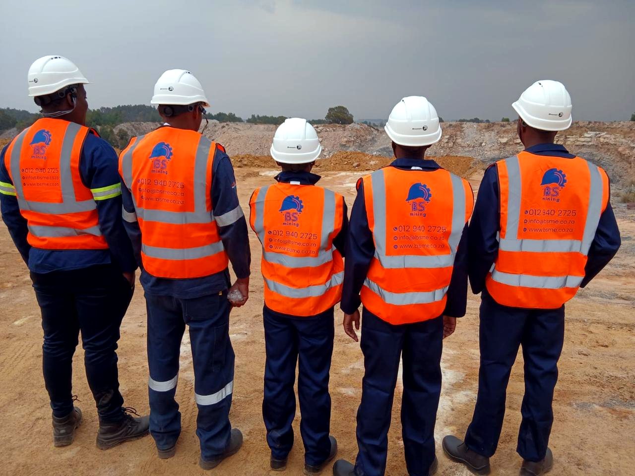 BSME site team in branded reflective vests